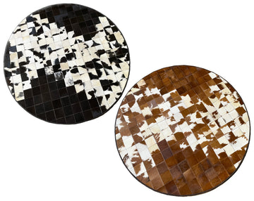 HANDMADE 100% Natural COWHIDE RUG | Patchwork Cowhide Area Rug | Hair on Leather Cowhide Carpet | PR302