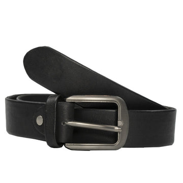 Classic Elegance: Genuine Black Cow Leather Belt for Timeless Style