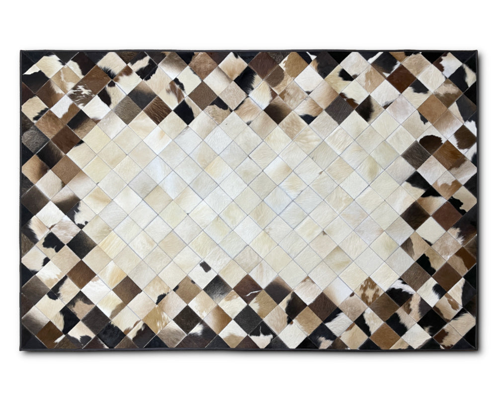 HANDMADE 100% Natural COWHIDE RUG | Patchwork Cowhide Area Rug | Real Cowhide Hallway Runner | Hair on Leather Cowhide Carpet | PR211