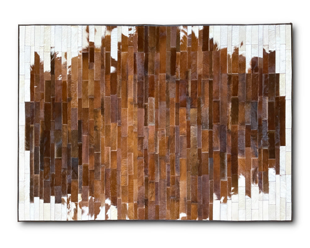HANDMADE 100% Natural COWHIDE RUG | Patchwork Cowhide Area Rug | Real Cowhide Hallway Runner | Hair on Leather Cowhide Carpet | PR209