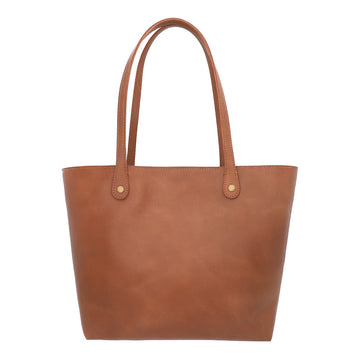Handcrafted Leather Tote Bag | Vintage Tan Leather Shoulder Bag
