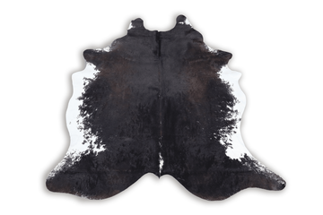 Black White (7.5 X 5.9 ft.) Exact As Photo BRAZILIAN Cowhide Rug | 100% Natural Cowhide Area Rug | Real Leather Cow Skin Rug | BZ142