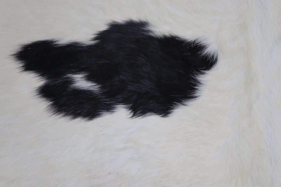 White Black (7.1 X 6.4 ft.) Exact As Photo BRAZILIAN Cowhide Rug | 100% Natural Cowhide Area Rug | Real Leather Cow Skin Rug | BZ162