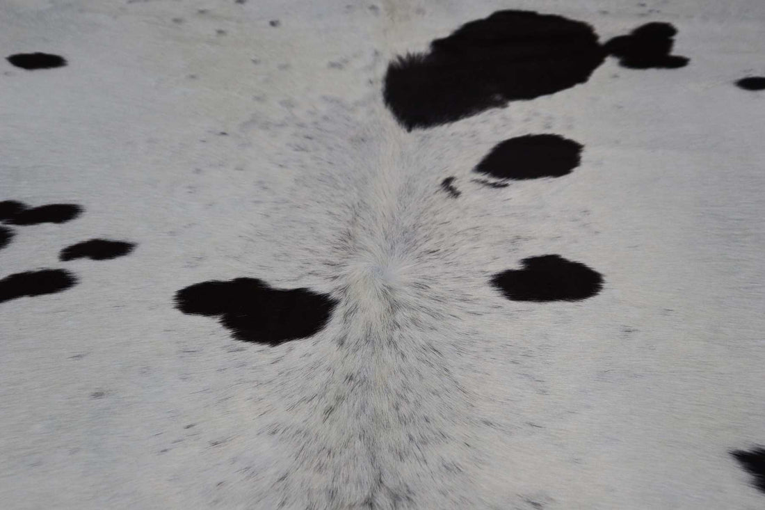 White Black (6.9 X 5.11 ft.) Exact As Photo BRAZILIAN Cowhide Rug | 100% Natural Cowhide Area Rug | Real Leather Cow Skin Rug | BZ165