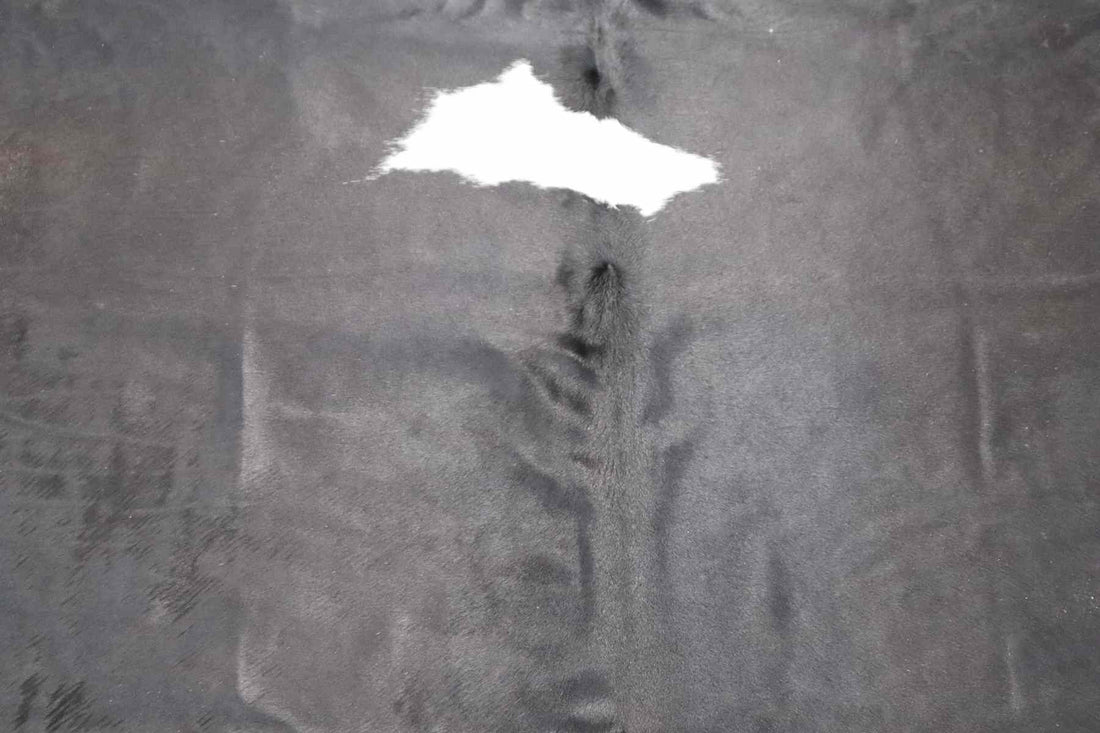 Black White (6.8 X 6.1 ft.) Exact As Photo BRAZILIAN Cowhide Rug | 100% Natural Cowhide Area Rug | Real Leather Cow Skin Rug | BZ228