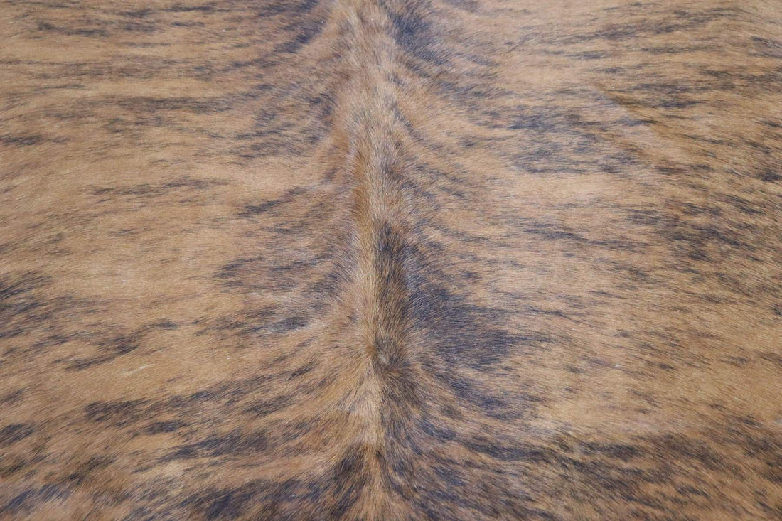 Tricolor Brindle (6.9 X 5.10 ft.) Exact As Photo BRAZILIAN Cowhide Rug | 100% Natural Cowhide Area Rug | Real Leather Cow Skin Rug | BZ272