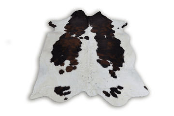Tricolor (6.11 X 5.3 ft.) Exact As Photo BRAZILIAN Cowhide Rug | 100% Natural Cowhide Area Rug | Real Leather Cow Skin Rug | BZ297