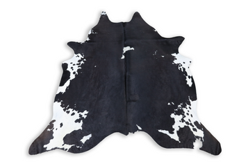 Black White (6.11 X 6.4 ft.) Exact As Photo BRAZILIAN Cowhide Rug | 100% Natural Cowhide Area Rug | Real Leather Cow Skin Rug | BZ375