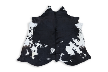 Black White (7.1 X 5.9 ft.) Exact As Photo BRAZILIAN Cowhide Rug | 100% Natural Cowhide Area Rug | Real Leather Cow Skin Rug | BZ401