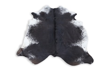 Black White (6.6 X 6 ft.) Exact As Photo BRAZILIAN Cowhide Rug | 100% Natural Cowhide Area Rug | Real Leather Cow Skin Rug | BZ402