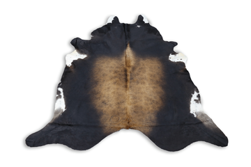 Tricolor (7.9 X 7 ft.) Exact As Photo BRAZILIAN Cowhide Rug | 100% Natural Cowhide Area Rug | Real Leather Cow Skin Rug | BZ466