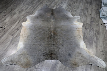 Grey (8.7 X 7.9 ft.) Exact As Photo BRAZILIAN Cowhide Rug | 100% Natural Cowhide Area Rug | Real Leather Cow Skin Rug | BZ476