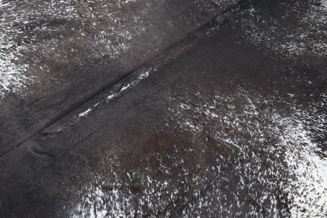 Black White (7.7 X 6.10 ft.) Exact As Photo BRAZILIAN Cowhide Rug | 100% Natural Cowhide Area Rug | Real Leather Cow Skin Rug | BZ482