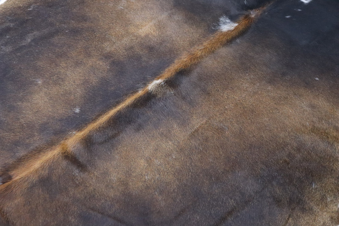 Tricolor (8.5 X 8 ft.) Exact As Photo BRAZILIAN Cowhide Rug | 100% Natural Cowhide Area Rug | Real Leather Cow Skin Rug | BZ502