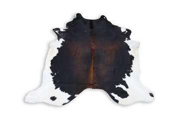 Tricolor (7.8 X 6.8 ft.) Exact As Photo BRAZILIAN Cowhide Rug | 100% Natural Cowhide Area Rug | Real Leather Cow Skin Rug | BZ503