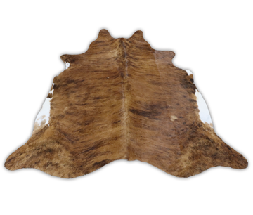 Tricolor Brindle (6.6 X 6.3 ft.) Exact As Photo BRAZILIAN Cowhide Rug | 100% Natural Cowhide Area Rug | Real Leather Cow Skin Rug | BZ77