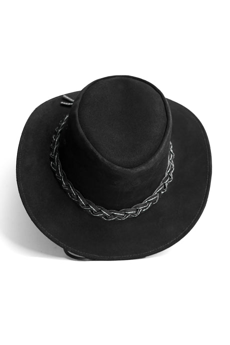 Real Leather Cowboy Hat | Western Style Leather Hat | Handmade Unisex Adventure Hat