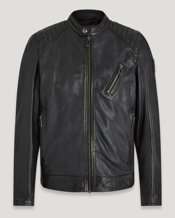 100% Original Lambskin Leather Jacket | Slim & Smart Cafe Racer Style Leather Jacket