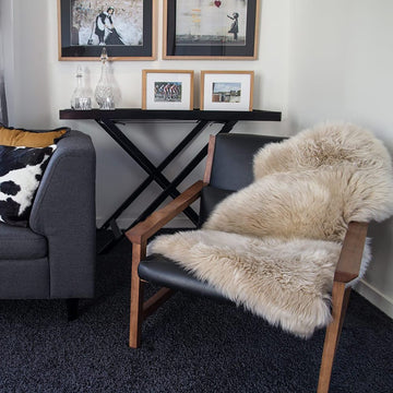 Genuine Australian SHEEPSKIN Area Rug ( 3 x 2 ft. approx. ) 100% Natural Real Sheep Hide Area Rug