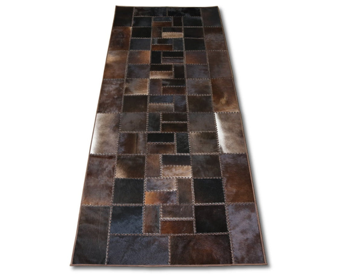HANDMADE 100% Natural COWHIDE RUG | Patchwork Cowhide Area Rug | Real Cowhide Hallway Runner | Hair on Leather Cowhide Carpet | PR71