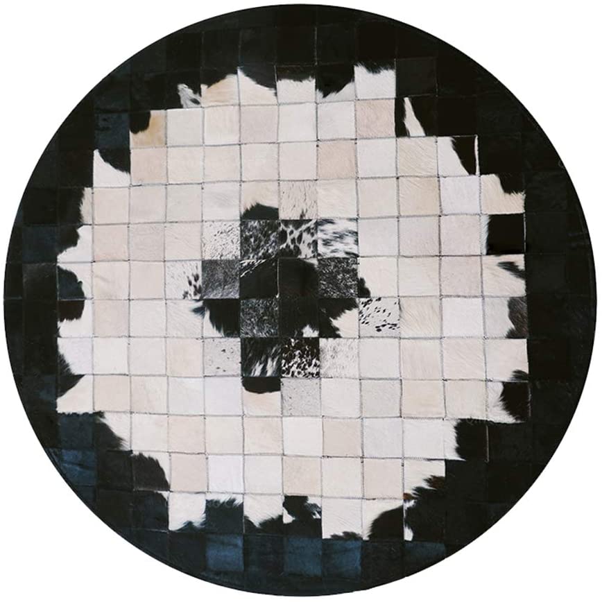 HANDMADE 100% Natural COWHIDE RUG | Patchwork Cowhide Area Rug | Hair on Leather Cowhide Carpet | PR164