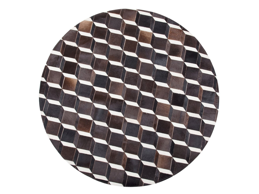 HANDMADE 100% Natural Patchwork Cowhide Area Rug | Hair on Leather Cowhide Carpet | PR101