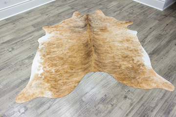 XLarge ( 6.8 x 5.9 ft ) BRAZILLIAN BRINDLE Cowhide Rug Hair-on Leather Area Rug - Exact as Photo