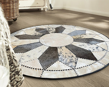 HANDMADE 100% Natural COWHIDE RUG | Patchwork Cowhide Area Rug | Hair on Leather Cowhide Carpet | PR171