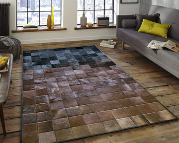 HANDMADE 100% Natural COWHIDE RUG | Patchwork Cowhide Area Rug | Real Cowhide Hallway Runner | Hair on Leather Cowhide Carpet | PR77