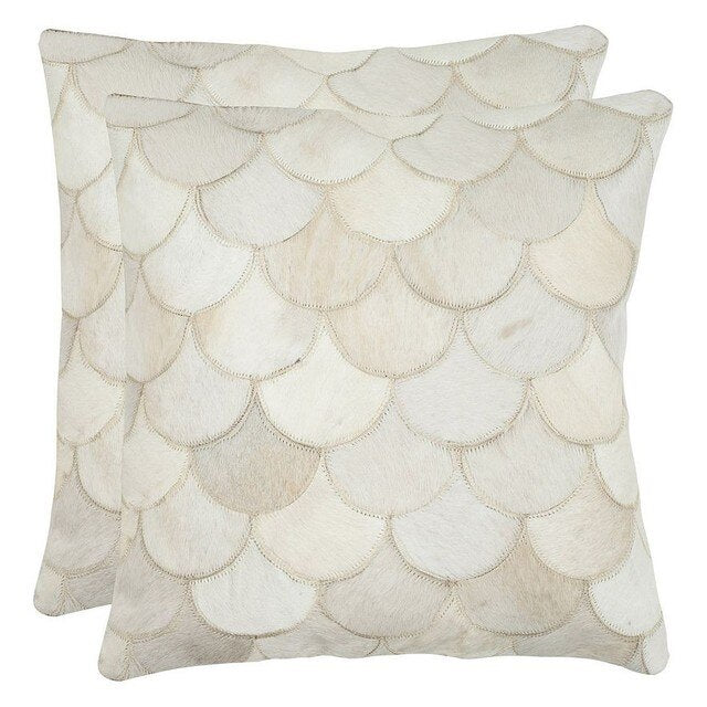Cowhide Patchwork Pillow Covers Natural Cowhide Pillow Cases 100% Real Hair on Leather Patchwork Cushion Covers