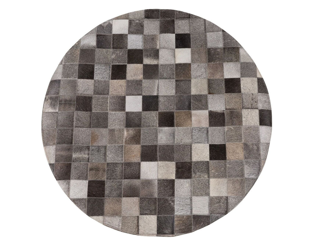 HANDMADE 100% Natural Patchwork Cowhide Area RUG | Hair on Leather Cowhide Carpet | PR98