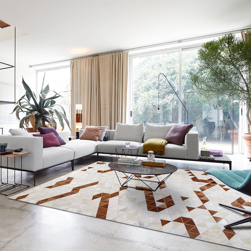 HANDMADE 100% Natural COWHIDE RUG | Patchwork Cowhide Area Rug | Real Cowhide Hallway Runner | Hair on Leather Cowhide Carpet | PR31