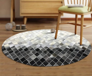 Multicolor Cowhide Hair On Patchwork Carpet | Hair on Leather AREA RUG | PR159