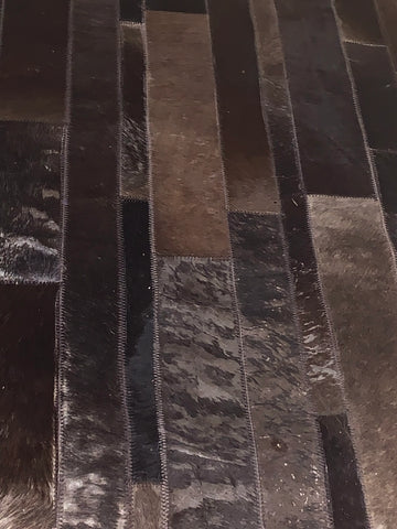 HANDMADE Dark Brown 100% Natural COWHIDE RUG | CUSTOM ORDER - 2,50 m x 3,50 m