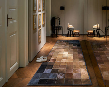 HANDMADE 100% Natural COWHIDE RUG | Patchwork Cowhide Area Rug | Real Cowhide Hallway Runner | Hair on Leather Cowhide Carpet | PR75