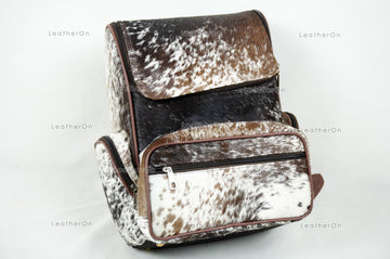 Natural Cowhide Backpack Bag | 100% Real Hair On Cowhide Leather Backpack Bag | Cowhide Shoulder Bag | Hair on Leather Backpack | BP21