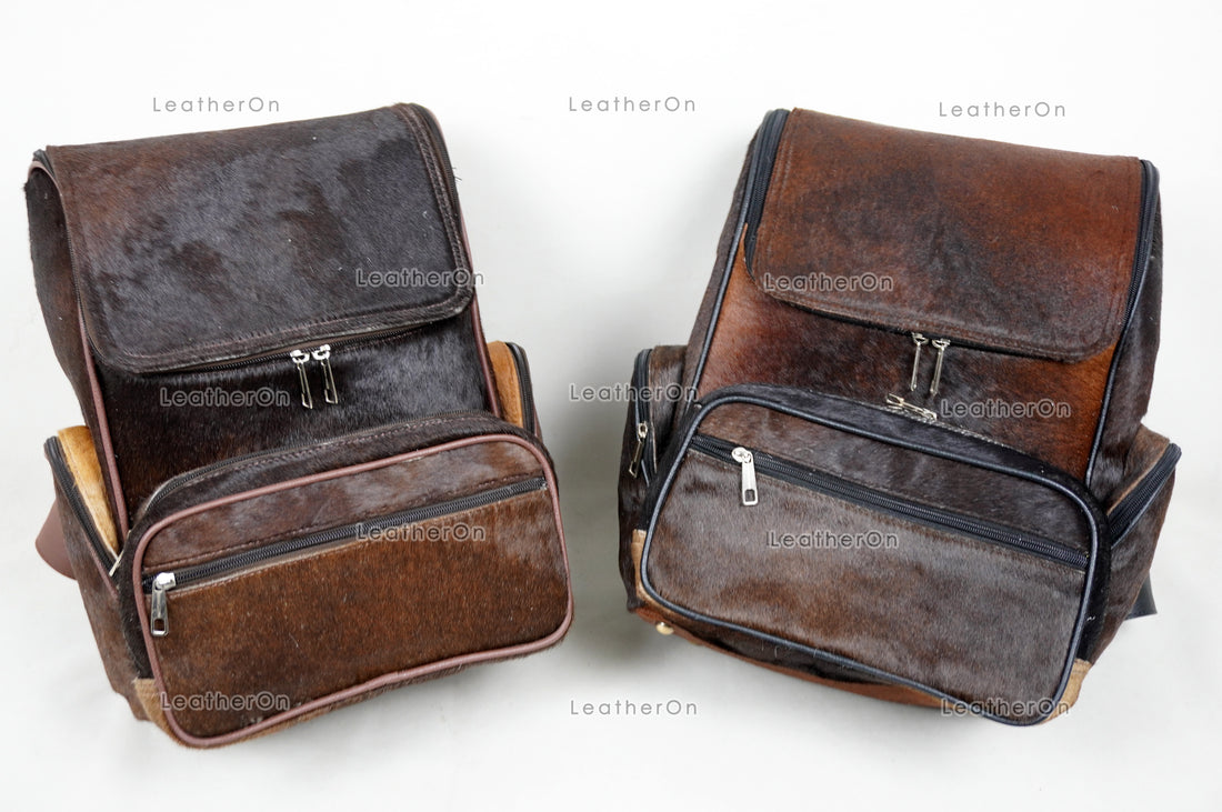 Natural Cowhide Backpack Bag | 100% Real Hair On Cowhide Leather Backpack Bag | Cowhide Shoulder Bag | Hair on Leather Backpack | BP27