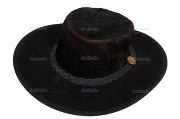 Cowboy Hat | Natural Cowhide Hat | Real Hair on Leather Hat | Western Cowboy Hat | Camel Cowboy Hat | Handmade Cow Skin Hat | Cowgirl hat | HAT5