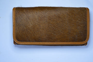 Exact As Photo!! Natural Cowhide Clutch Wallet | Hair on Leather Ladies Clutch Purse | Handmade Real Cow Skin Clutch Bag ( CL22 )