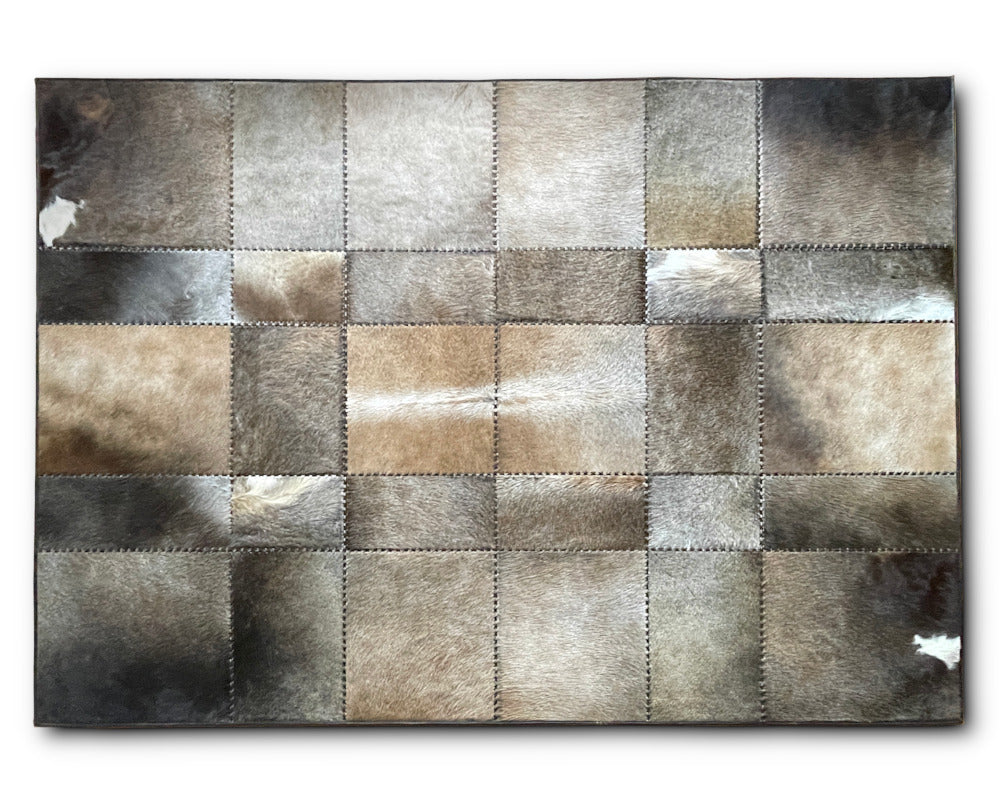 100% Cowhide Patchwork Carpet for Living Room/Lounge/Bedroom | Cowhide Area Rug | Hallway Runner | 517