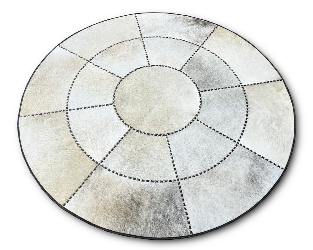 HANDMADE 100% Natural COWHIDE RUG | Patchwork Cowhide Area Rug | Hair on Leather Cowhide Carpet | PR602