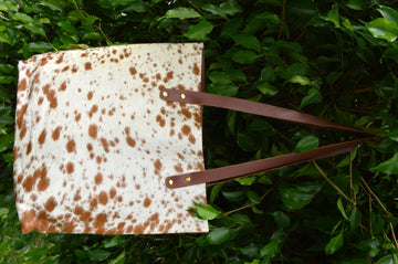 Natural Cowhide Tote Bag | Hair On Leather Cow Hide Handbag | Real Cow Skin Shoulder Bag | TB52