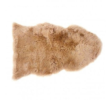 Genuine Australian BROWN SHEEPSKIN Rug | 100% Natural Real Sheepskin Fur Area Rug (3 x 2 ft. approx.)