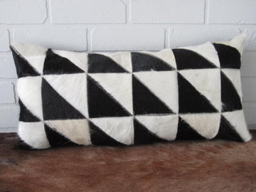 Cowhide Pillows Covers (12X 24 inch) 100% Natural Hair on Cowhide Leather Pillow Cases Real Cowhide Cushion Covers
