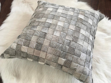 Cowhide Patchwork Pillows Covers 100% Natural Hair on Cowhide Leather Pillow Cases Real Cowhide Cushion Covers