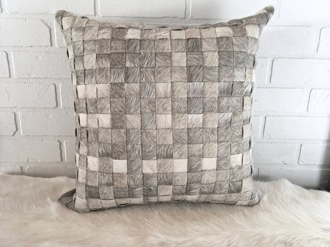 Cowhide Patchwork Pillows Covers 100% Natural Hair on Cowhide Leather Pillow Cases Real Cowhide Cushion Covers