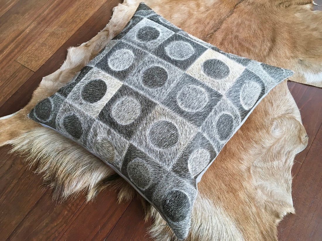 Cowhide Patchwork Pillows Covers 100% Natural Hair on Cowhide Leather Pillow Cases Real Cowhide Cushion Covers