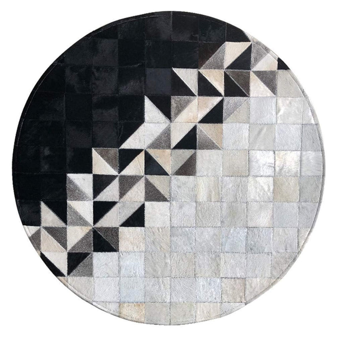 HANDMADE 100% Natural Patchwork Cowhide Area Rug | Hair on Leather Cowhide Carpet | PR162