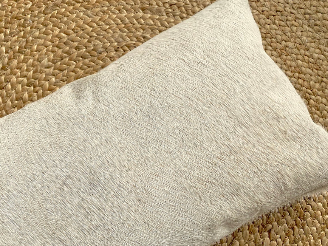 Cowhide Pillows Covers (12X 24 inch) 100% Natural Hair on Cowhide Leather Pillow Cases Real Cowhide Cushion Covers