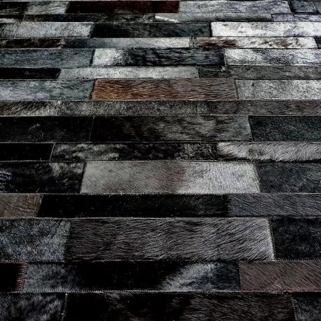 HANDMADE 100% Natural COWHIDE RUG | Patchwork Cowhide Area Rug | Real Cowhide Hallway Runner | Hair on Leather Cowhide Carpet | PR50